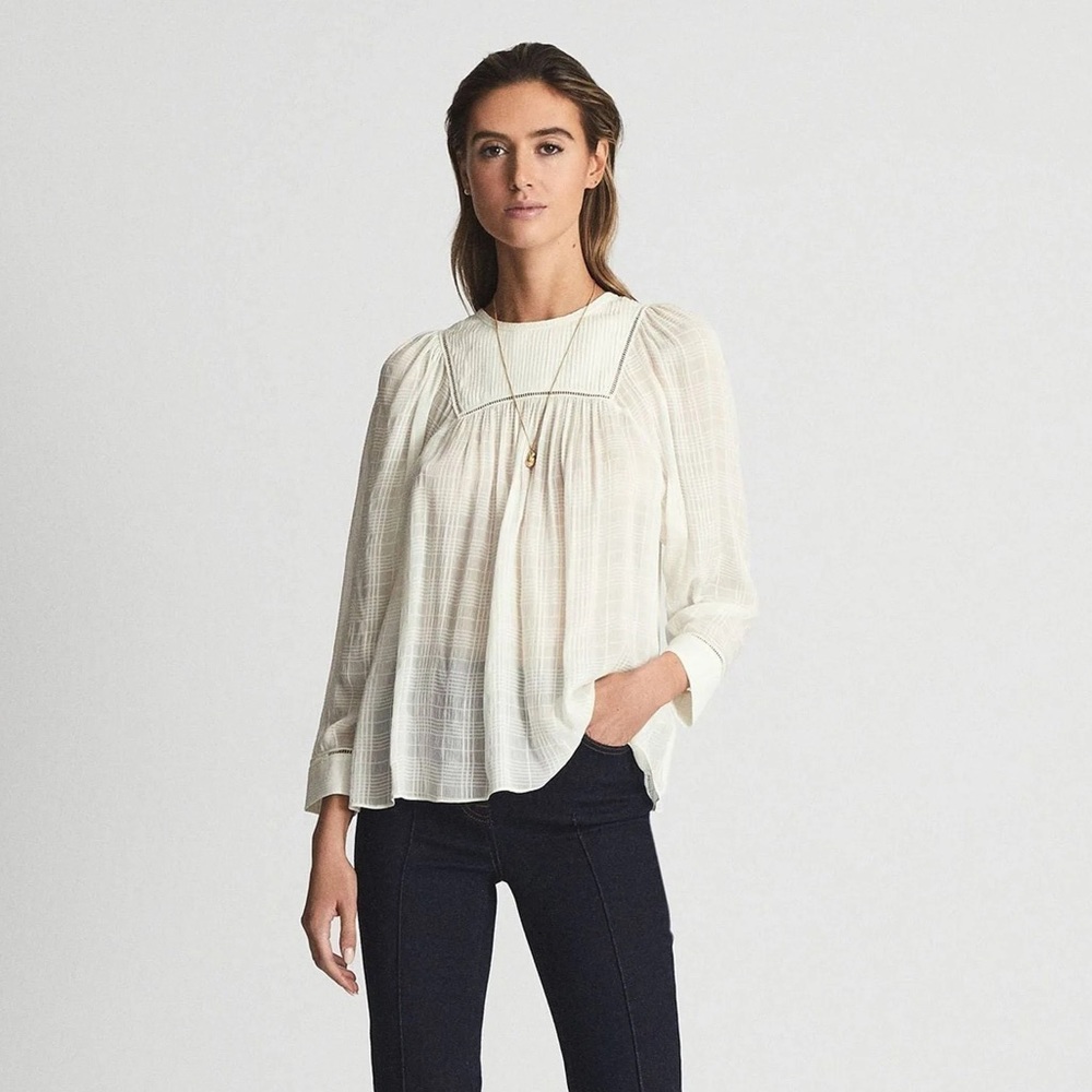 REISS MARCIA LADDER INTEREST BLOUSE New With Tags
